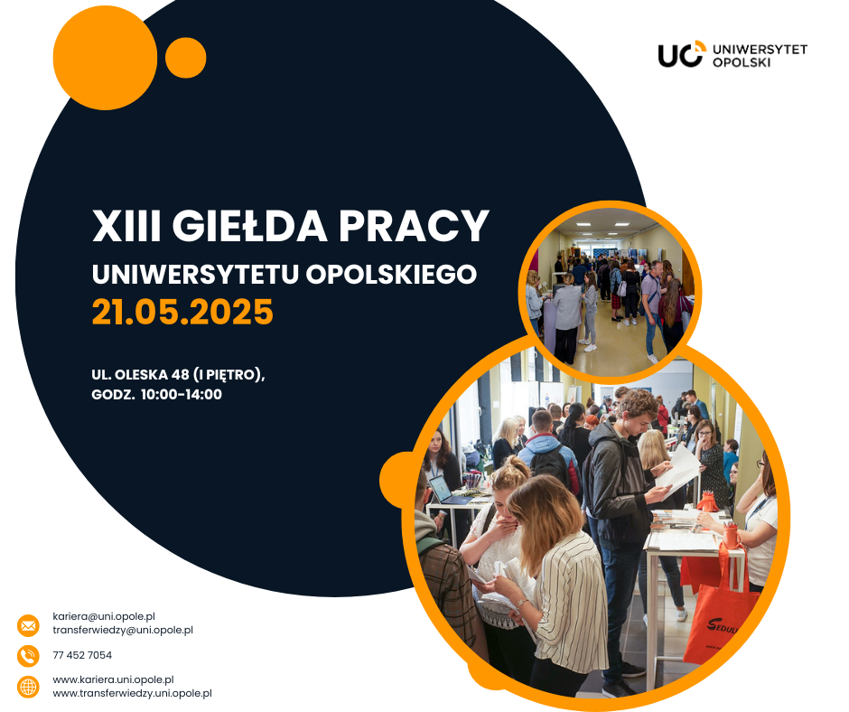 Zdjęcie artykułu XIII Giełda Pracy Uniwersytetu Opolskiego – 21 maja 2025