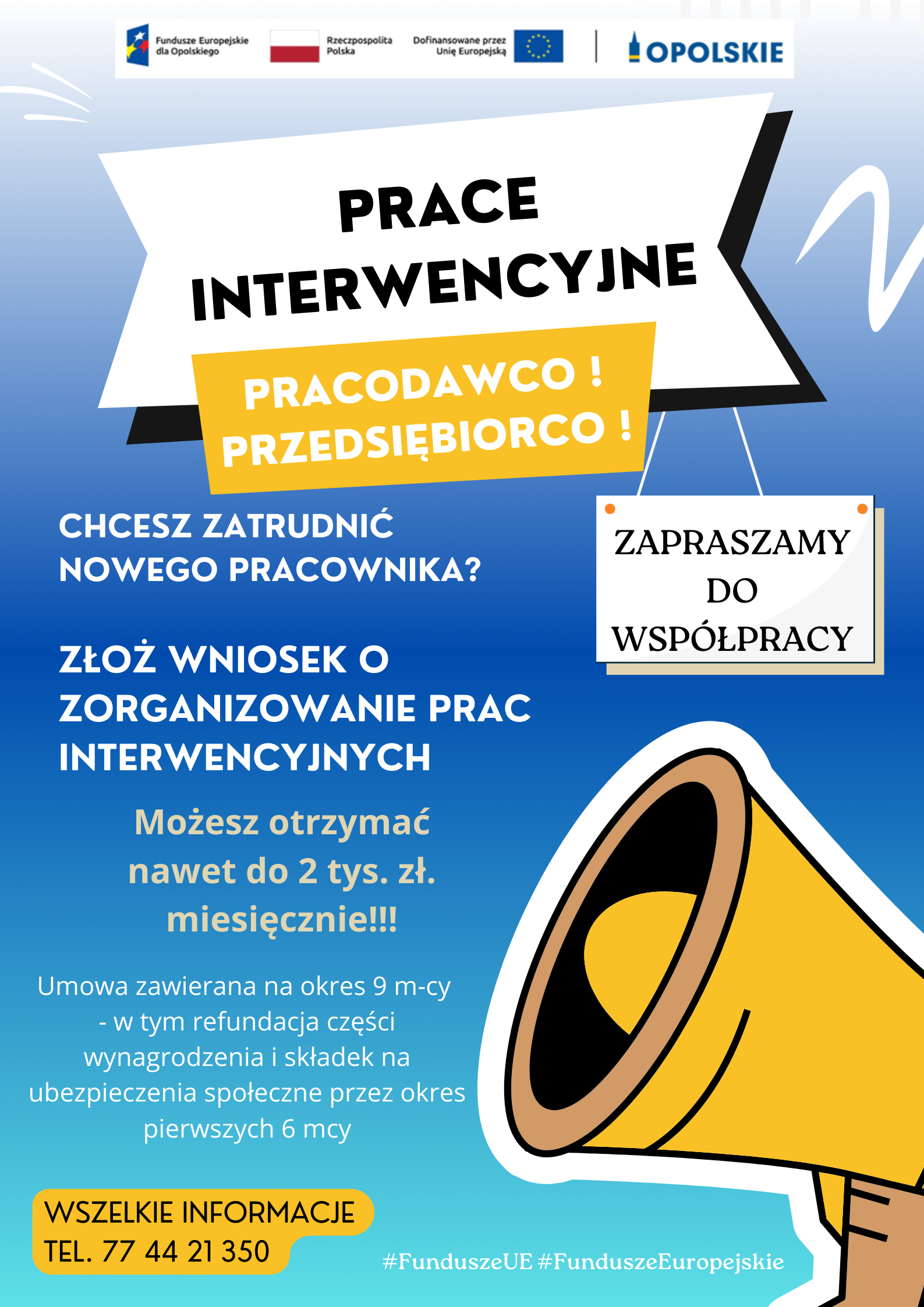 Zdjęcie artykułu NABÓR WNIOSKÓW O ORGANIZOWANIE PRAC INTERWENCYJNYCH